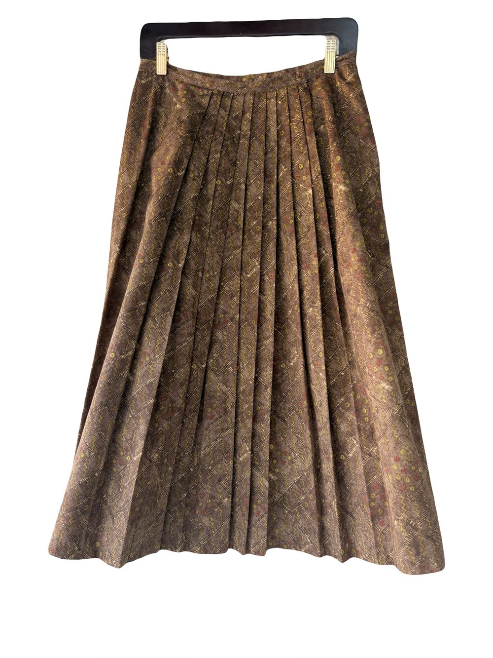 Peruvian Connection 100% Pima Cotton Pleated Skirt Neutral Luxury Boho Classic